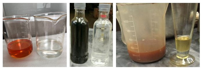 عينة النفط المعالجة من قبل tyr