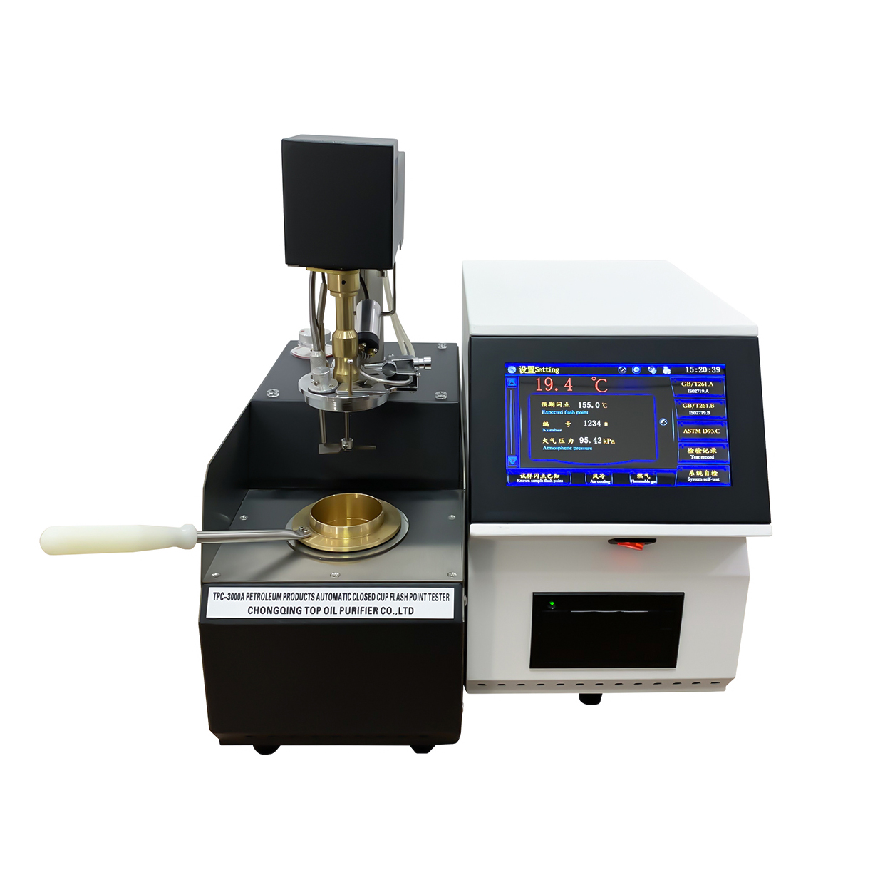 ASTM D93 جهاز اختبار نقطة الوميض التلقائي للمنتجات البترولية TPC-3000A