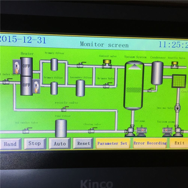 ZY-A PLC Control تنقية زيت فراغ أوتوماتيكي